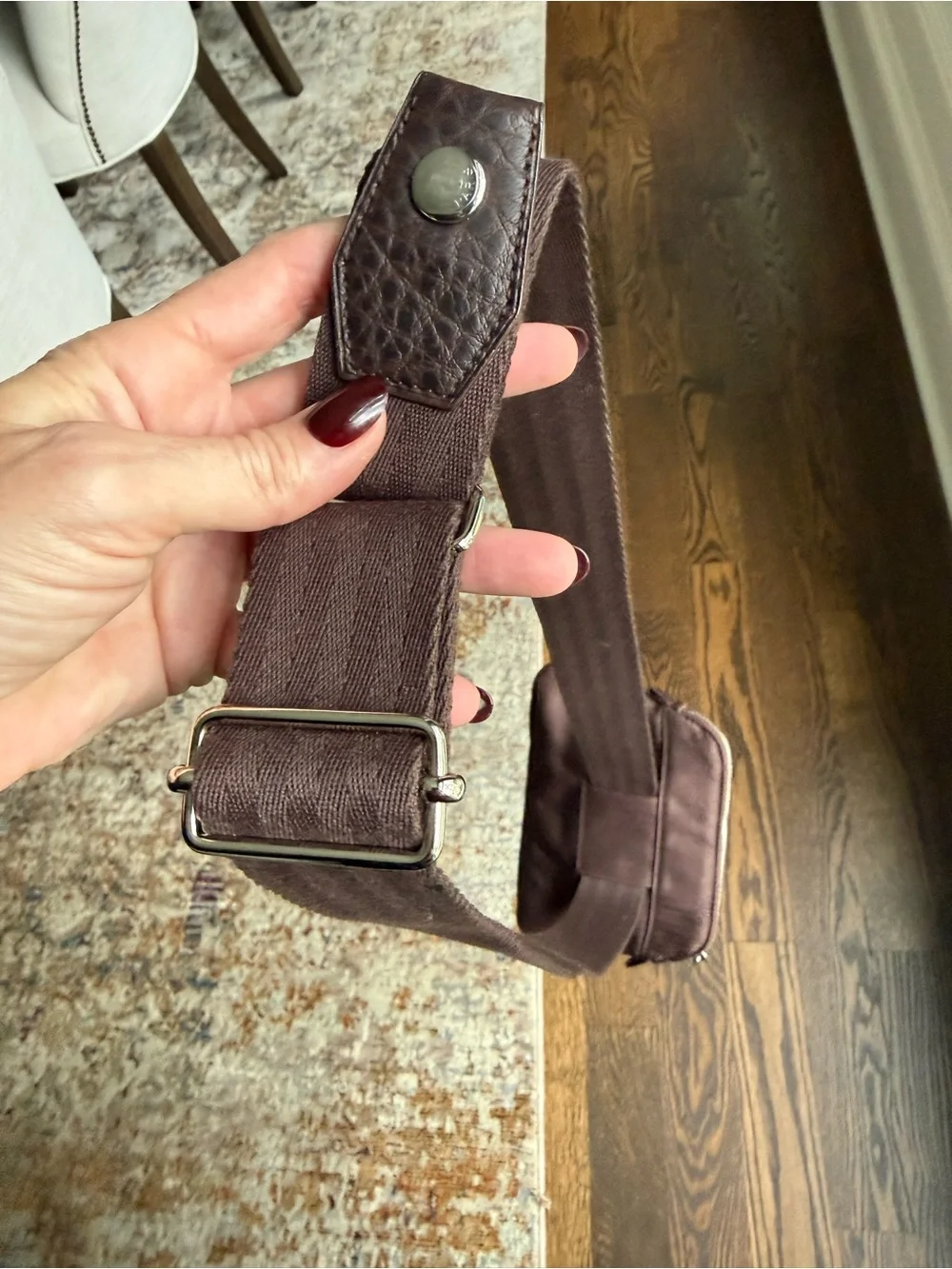 Hermes Crossbody or Belt Bag/Pouch - Brown. Adjustable strap.